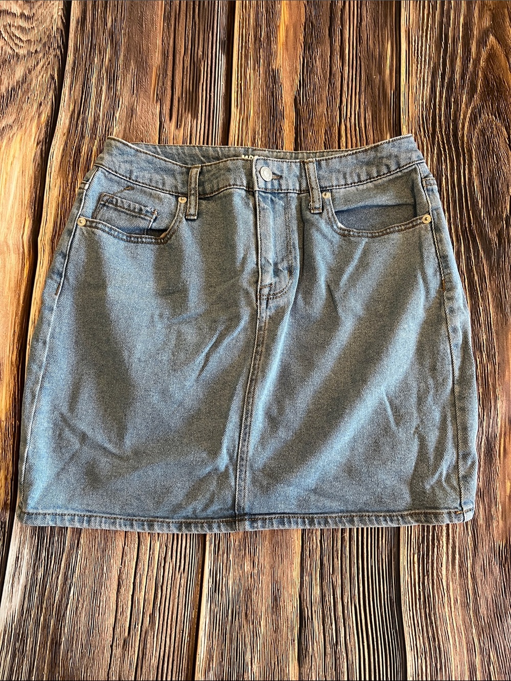 Mossimo Supply Co. Slate Blue Denim Mini Skirt